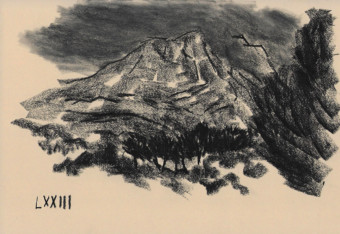 Sainte Victoire - LXXIII Syndrome SGG - Dessin de la montagne Sainte Victoire par Léon Blumenstein