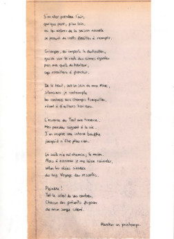 Marcher un printemps