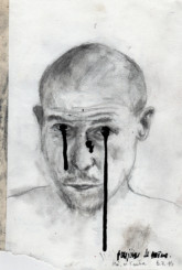 Moi en l'autre (toujours le même) Autoportrait au crayon de Smëms les yeux crevés