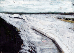 Morlaix Syndrome SGG - W.Alter - abstraction au pastel à l'huile noir et blanc sur carte postale